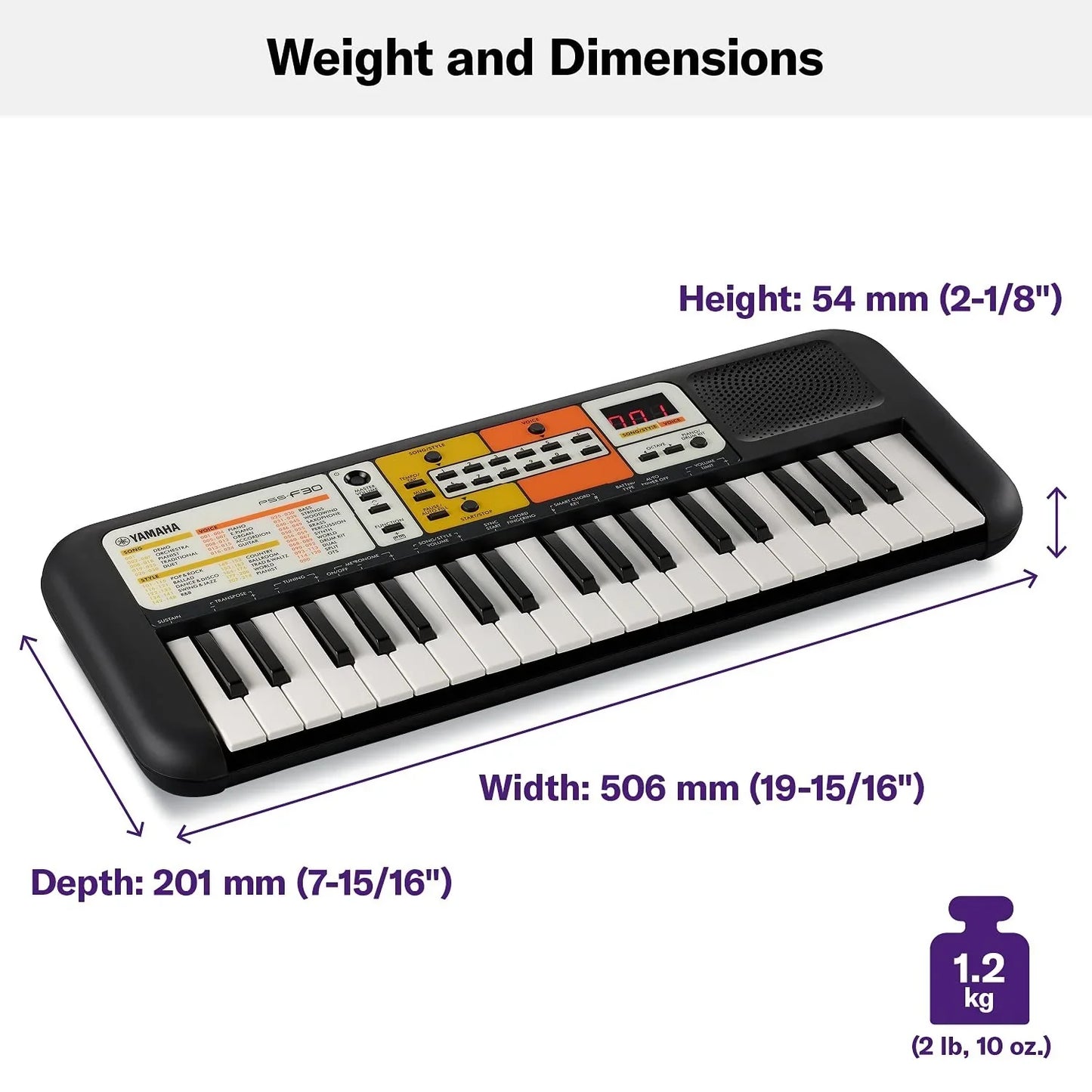 (Box Damage) Yamaha PSS-F30, 37-Keys Portable Mini Keyboard - Jaiman Toys