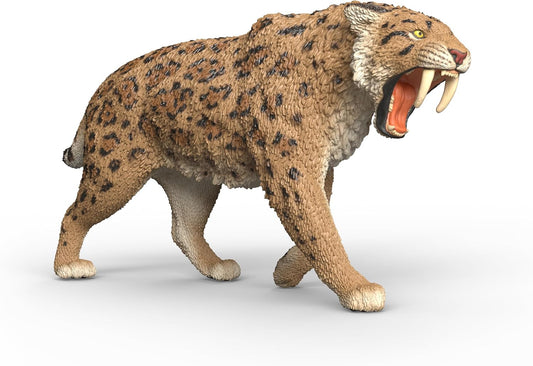 Schleich Dinosaurs - Smilodon Toy Figurine - Kids Ages 4+ | 15054 | Dinosaur Figurine, Realistic Animal Toys, Dino Figure for Boys and Girls, Screen-Free...