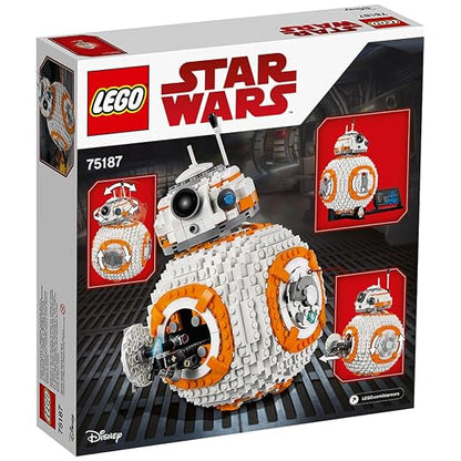 LEGO Star Wars 75187 BB-8 Astromech Droid Building Set with Rotating Head, Opening Hatch & Display Stand – 1106 Pieces Collectible Model for Kids & Star Wars Fans