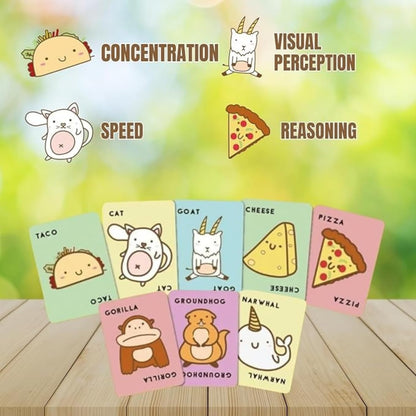 Taco Cat Goat Cheese Pizza A Hand slamming Fast Party Family Board Games for Kids and Adults, Ages 8+, 10-15 Minutes to Play, 2-8 Players