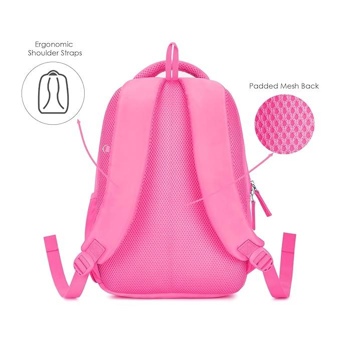 Genie School Bags OMG Kids Backpack – 15" Cute & Colorful Bag for Girls with Happy Pouch - Jaiman Toys