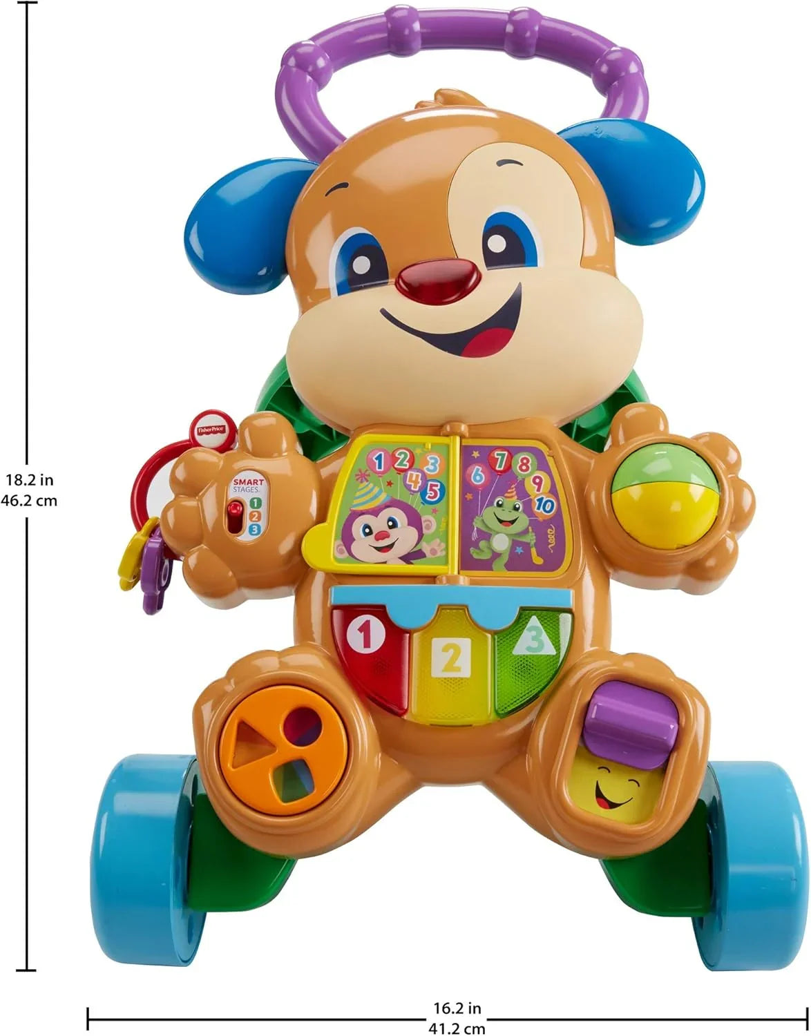Fisher-Price Laugh & Learn Smart Stages Learn with Puppy Walker - musical walking toy for infants and toddlers ages 6 to 36 months - Jaiman Toys