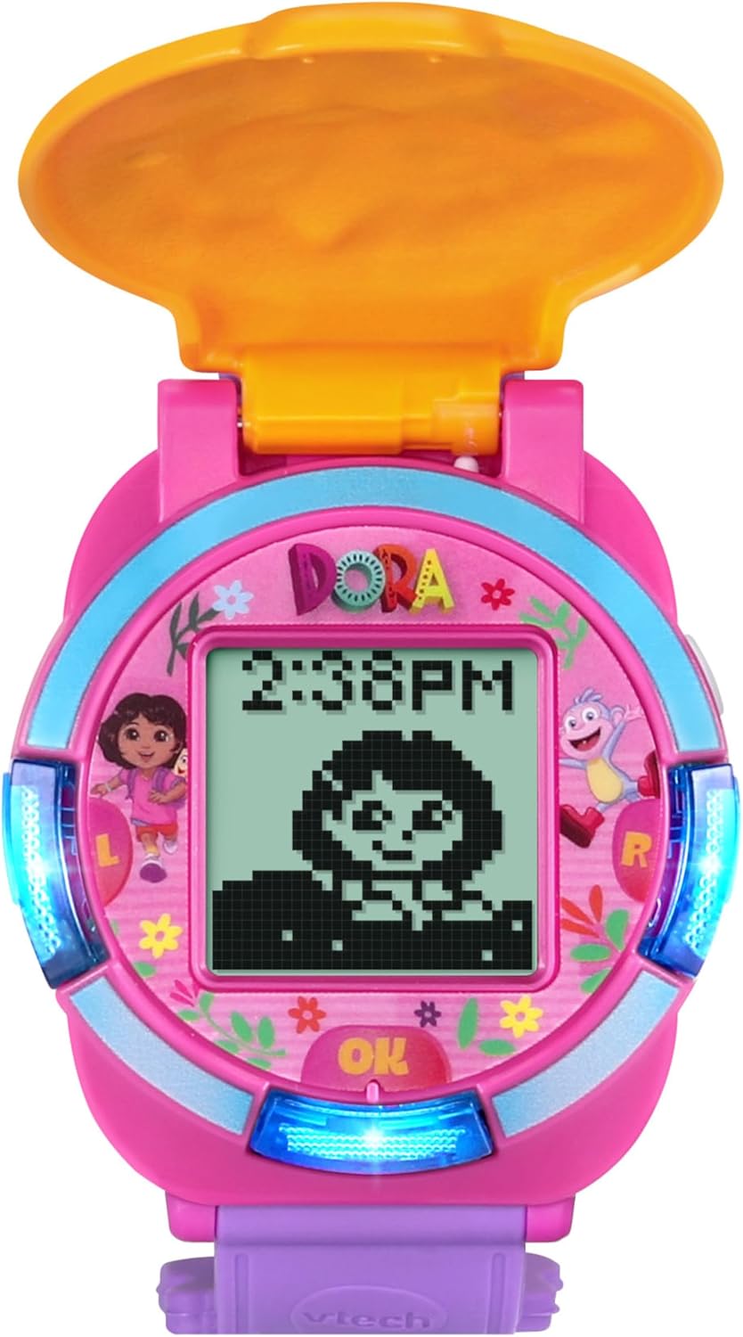 VTech Dora Time for Learning Adventure Watch | Interactive Educational Digital Watch with Games, English & Spanish Learning, Alarm, Timer & Stopwatch | Ages 3+