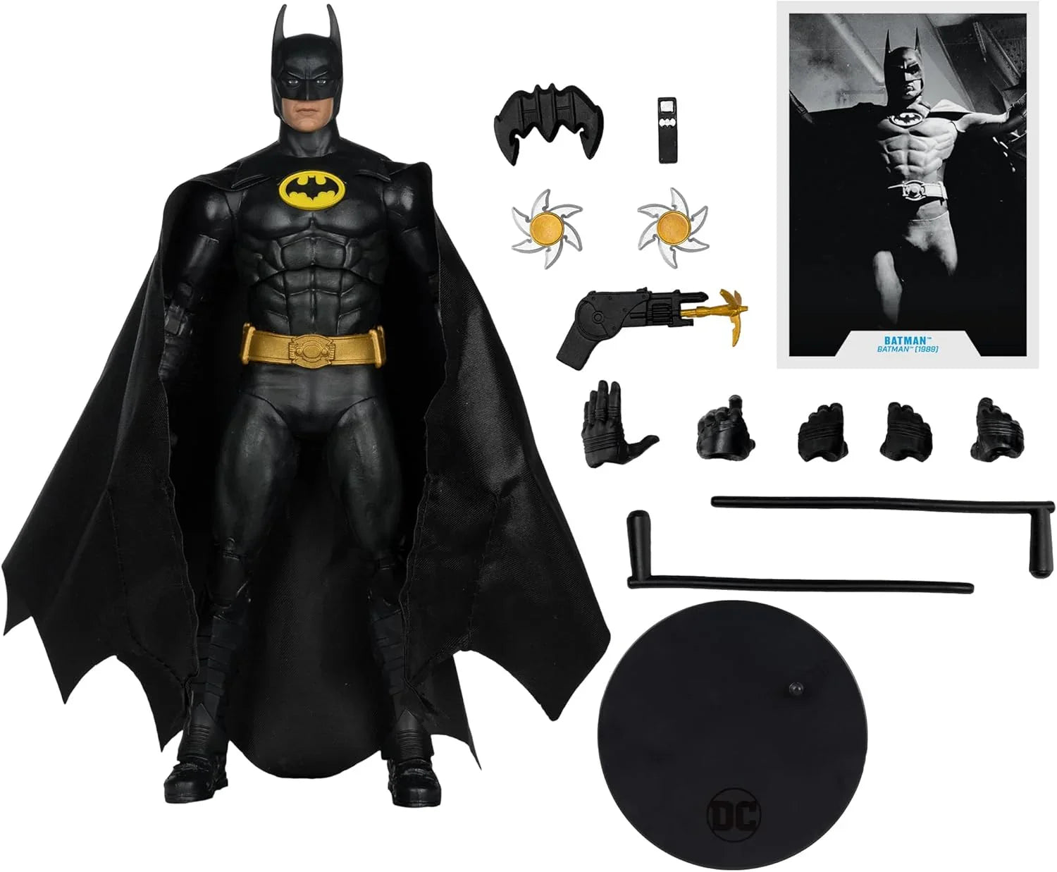 McFarlane Toys – DC Multiverse Batman (1989 Movie) 7" Action Figure – 22 Points of Articulation, Accessories Included - Jaiman Toys