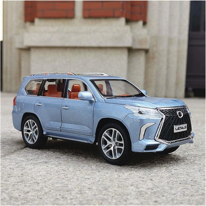 Lexus 1:24 Alloy Metal Pull Back Die-Cast Car – Off-Road in Luxury SUV Model Openable Doors with Realistic Sound & Light