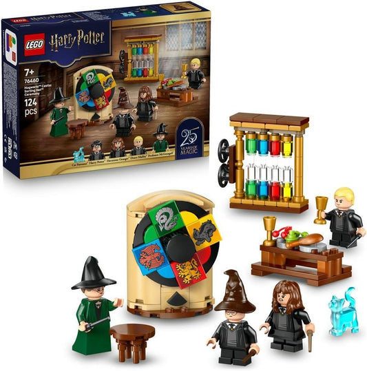 LEGO Harry Potter 76460 Hogwarts Castle: Sorting Hat Ceremony Toy - Collectible Patronus, Hermione & Draco Malfoy Minifigures with Wands & a Spinning Wheel - Gift for 7+ Year Old Girls & Boys