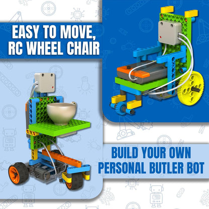 Blix RC Explorers 8-in-1 – DIY 2.4GHz Remote Control Robot Building Kit, Ages 8+