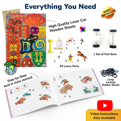 Engage kids with Smartivity 20-in-1 Spin-n-Go Kit. Build robots, cars, airplanes & more. Fun STEM DIY toy for kids 6-12. Perfect birthday gift! - Jaiman Toys