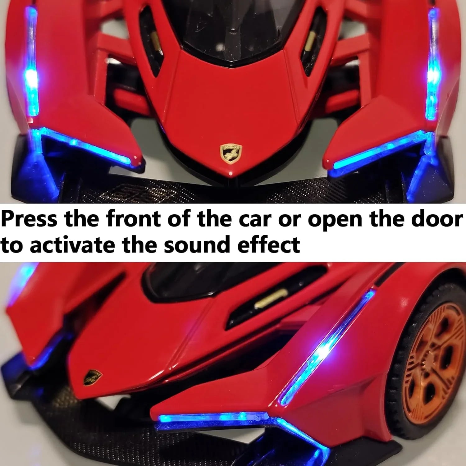 1:32 Lamborghini V12 Die-Cast Metal Toy Car – Pull Back Racing Model with Openable Doors, Light & Sound for Kids (3+ Years) - Jaiman Toys