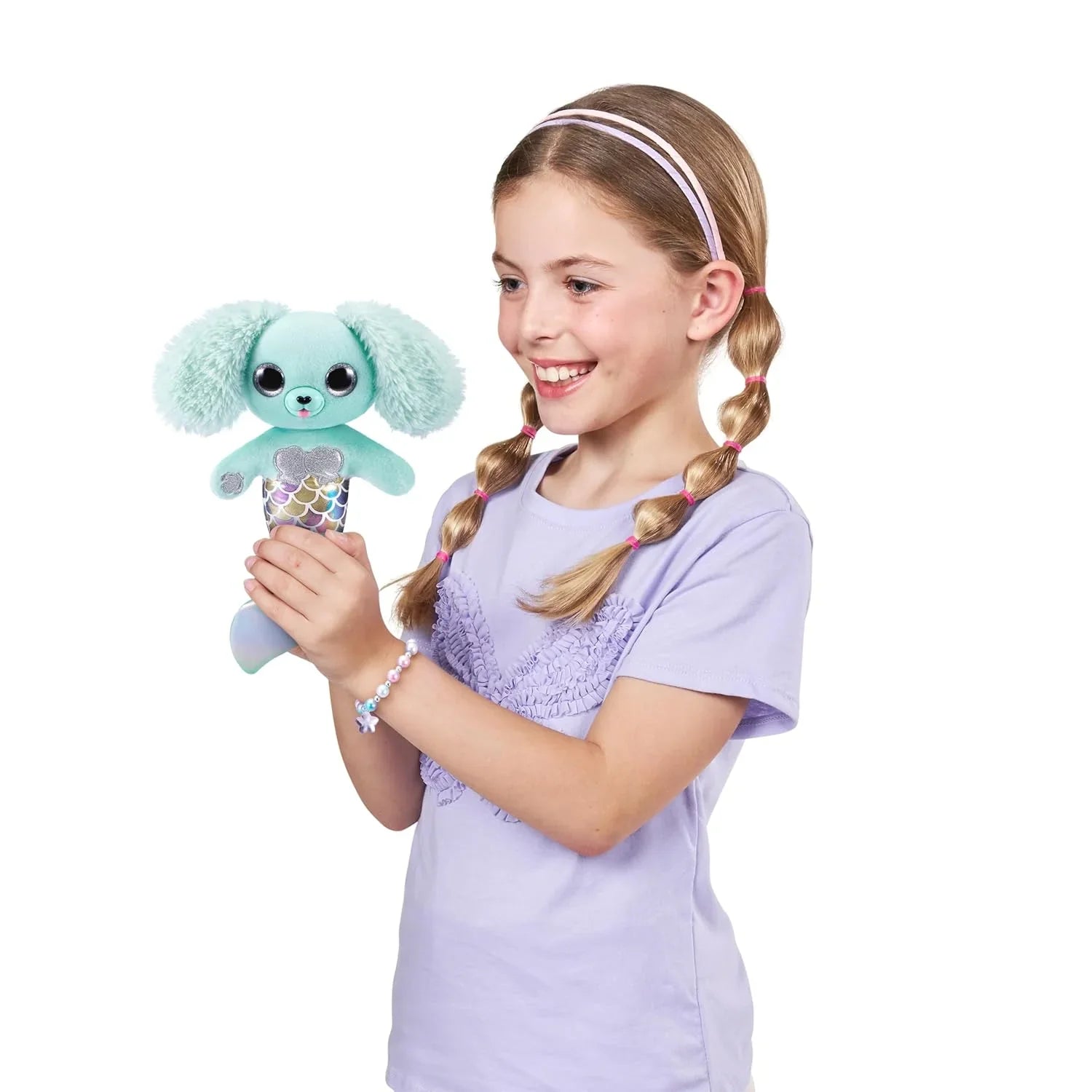 Pets Alive Furmaids by ZURU Mermaid Plush Interactive Light and Sound Girls Toy (Green Rabbit) - Jaiman Toys