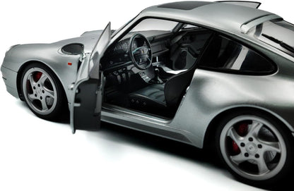 Solido 1:18 Porsche 911 (993) 4S Die-Cast Model Car – Silver Collector Scale Classic Sports Car