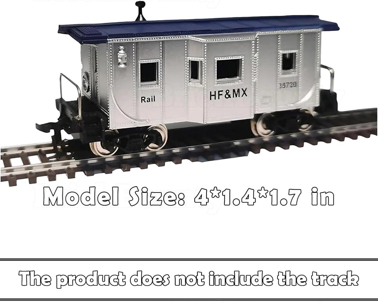 HANFIY 95003 HO Scale 1:87 Railroad Train Model 2-Piece Freight Wagon Set – HF&MX 35720 & Hopper Car, 14+