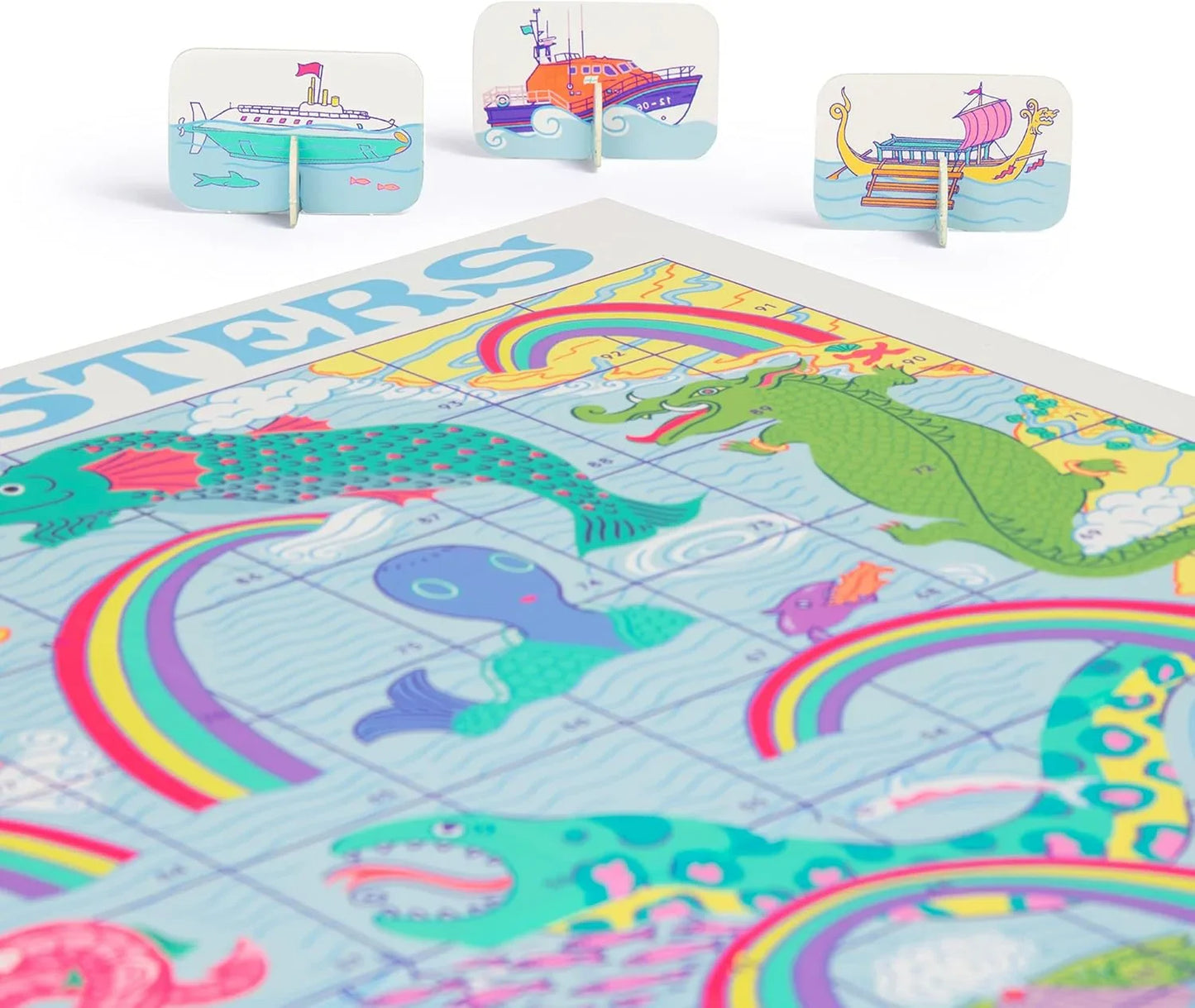 Sea Monsters & Rainbows – Chutes & Ladders Board Game - Jaiman Toys