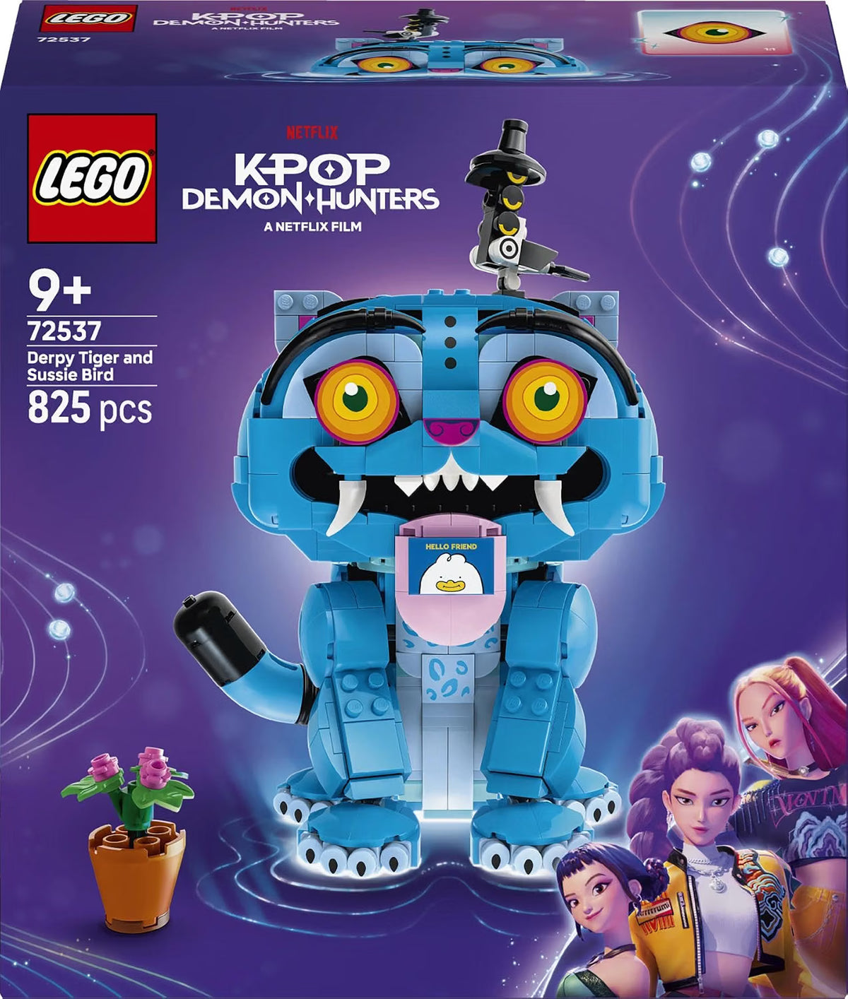 LEGO 72537 KPop Demon Hunters Derpy Tiger and Sussie Bird – Posable Character Building Set, 825 Pieces, Ages 9+