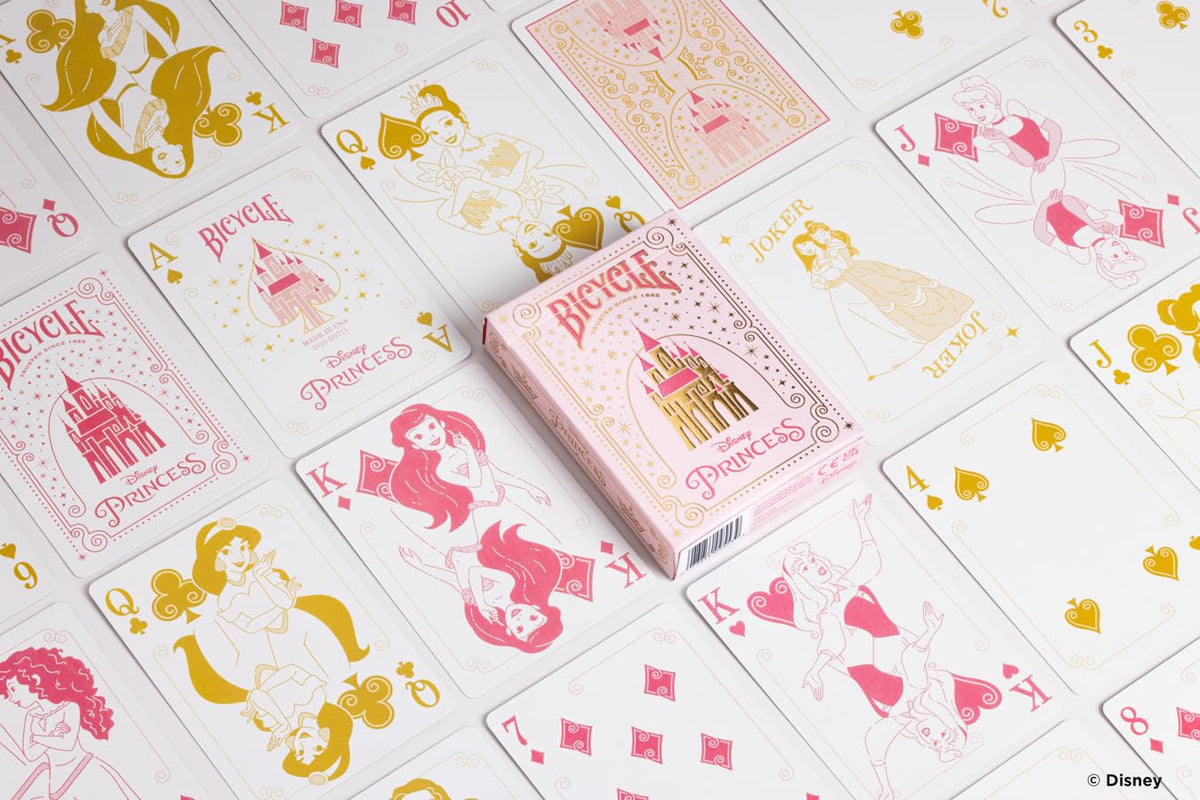 Bicycle Disney Princess Playing Cards – Collectible Deck with Air-Cushion Finish & Foil Castle Box, Colour May Vary