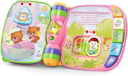 VTech Musical Rhymes Book | Interactive Learning Book with Songs, Lights, Instrument Buttons & Nursery Rhymes | Pink