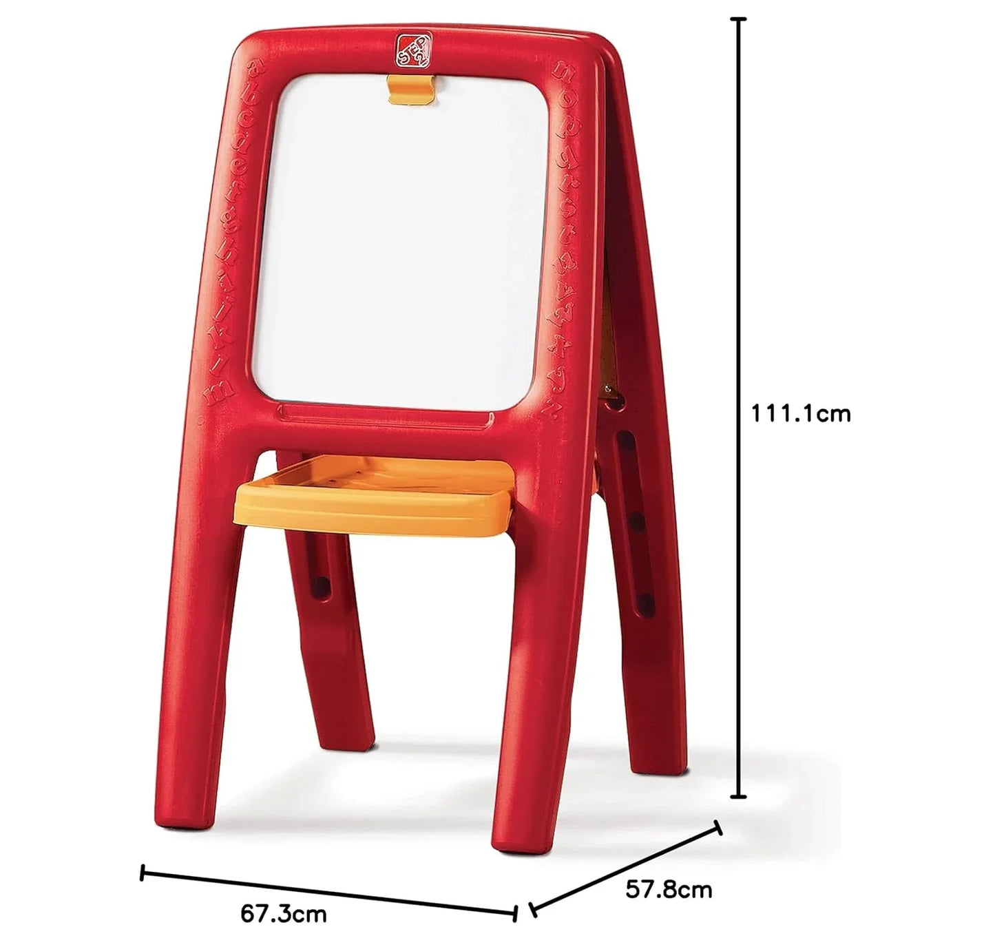 Step2 Easel for Two – Red Double-Sided Art Station with Magnetic Letters & Numbers - Jaiman Toys