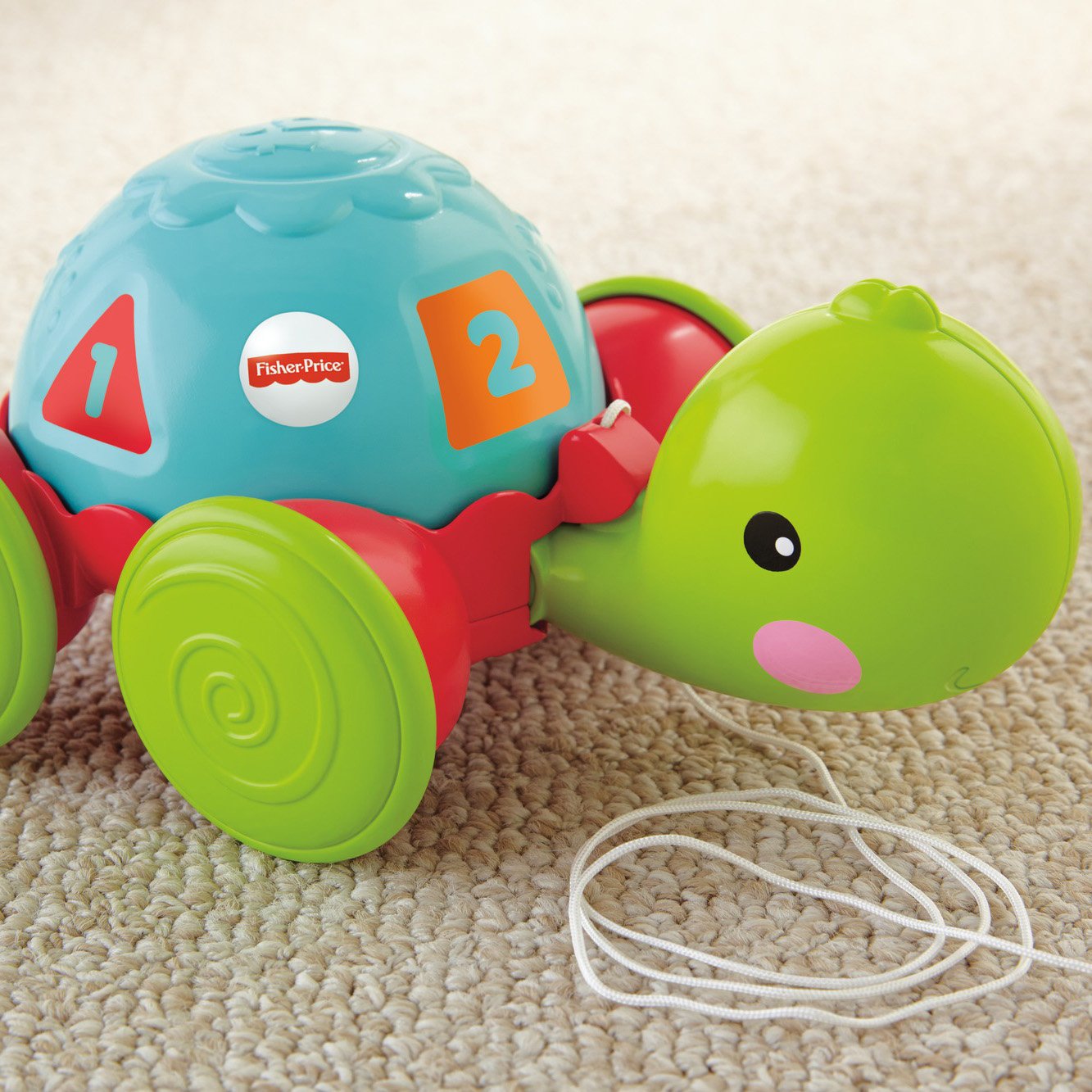 Fisher-Price Pull-Along Turtle Toddler Toy | Shape Sorting, Pull & Walk Activity Toy | Educational Learning Toy for Babies 12 Months+