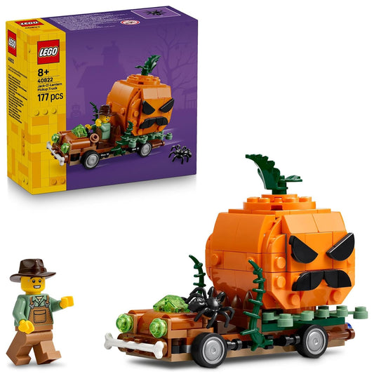 LEGO® Jack-O’-Lantern Pickup Truck 40822 Halloween Toy, 177 Pieces