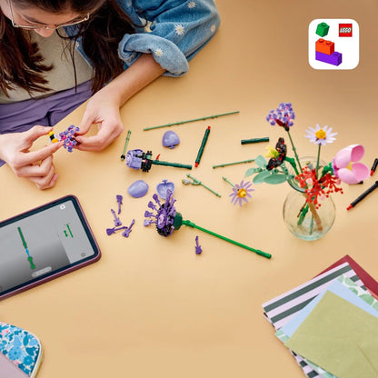 LEGO 11507 Botanicals Olivia Rodrigo’s Flower Bouquet – 11 Artificial Flowers, Music-Inspired Décor, 400 Pieces, Ages 9+