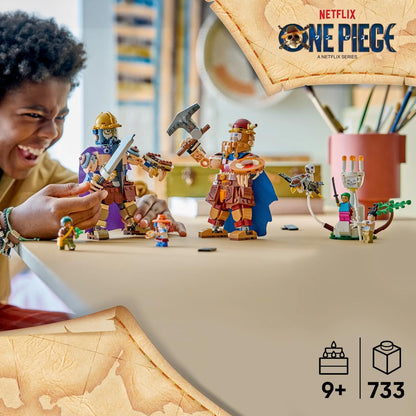 LEGO 75644 ONE PIECE Dorry vs. Brogy – Giants of Little Garden Building Set with 8 Figures, 733 Pieces, Ages 9+