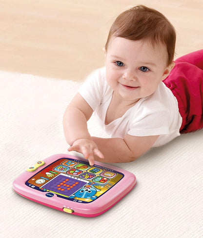 VTech Light-Up Baby Touch Tablet | Interactive Learning Tablet with Lights, Sounds, Music, Letters, Numbers & Pretend Apps | Pink