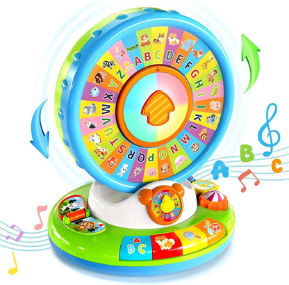 Musical Spin & Sing Alphabet Zoo Infant Toys– Interactive Learning Toy for Toddlers Ages 6–18 Months | Educational Gift for Baby Boys & Girls (1–3 Years) - Jaiman Toys