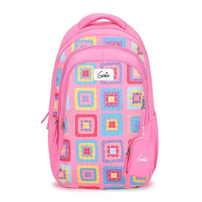Genie Paige Backpack for Women – 19” | Lightweight, Water-Resistant & Spacious (36L) with Happy Pouch - Jaiman Toys