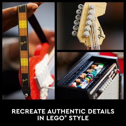 LEGO Ideas 21329 Fender Stratocaster  Guitar Building Kit (1,079 Pieces)