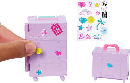 Barbie Family & Friends Travel Doll with Suitcase & Accessories 11 Inch | Blonde Fashion Doll with 10+ Travel-Themed Accessories