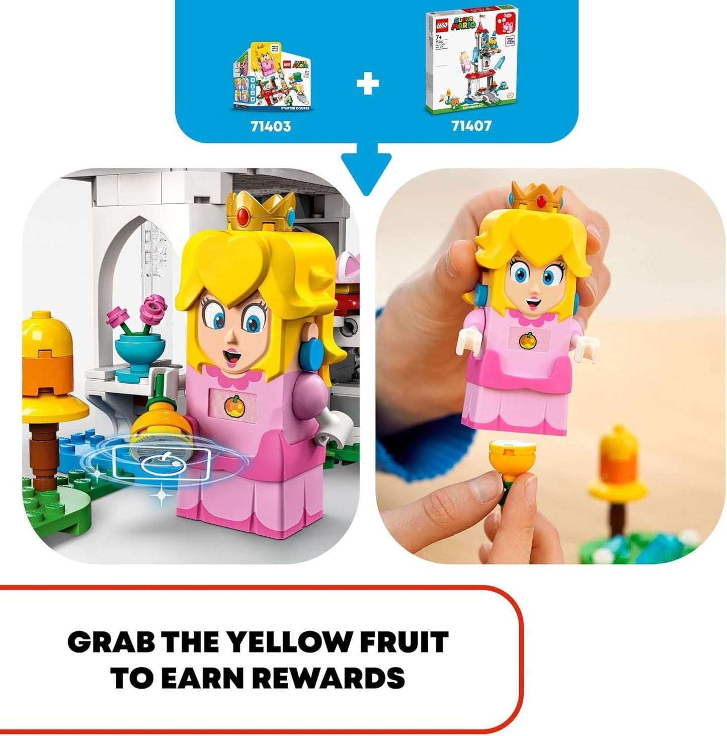 LEGO Super Mario Cat Peach Suit and Frozen Tower Expansion Set 71407 Building Toy Set for Kids, Boys, and Girls Ages 7+ (494 Pieces)