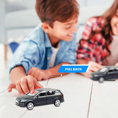 RMZ City 1:36 Audi Q7 V12 Diecast Car Model – Matt Black | Openable Doors, Sound & Light