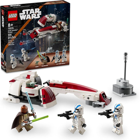 LEGO 75378 Star Wars BARC Speeder Escape, Mandalorian Toy Building Set for Kids, May The 4th Be with You Decoration with Kelleran Beq and Grogu, Star Wars Toy for Boys, Girls and Fans Ages 8 and Up