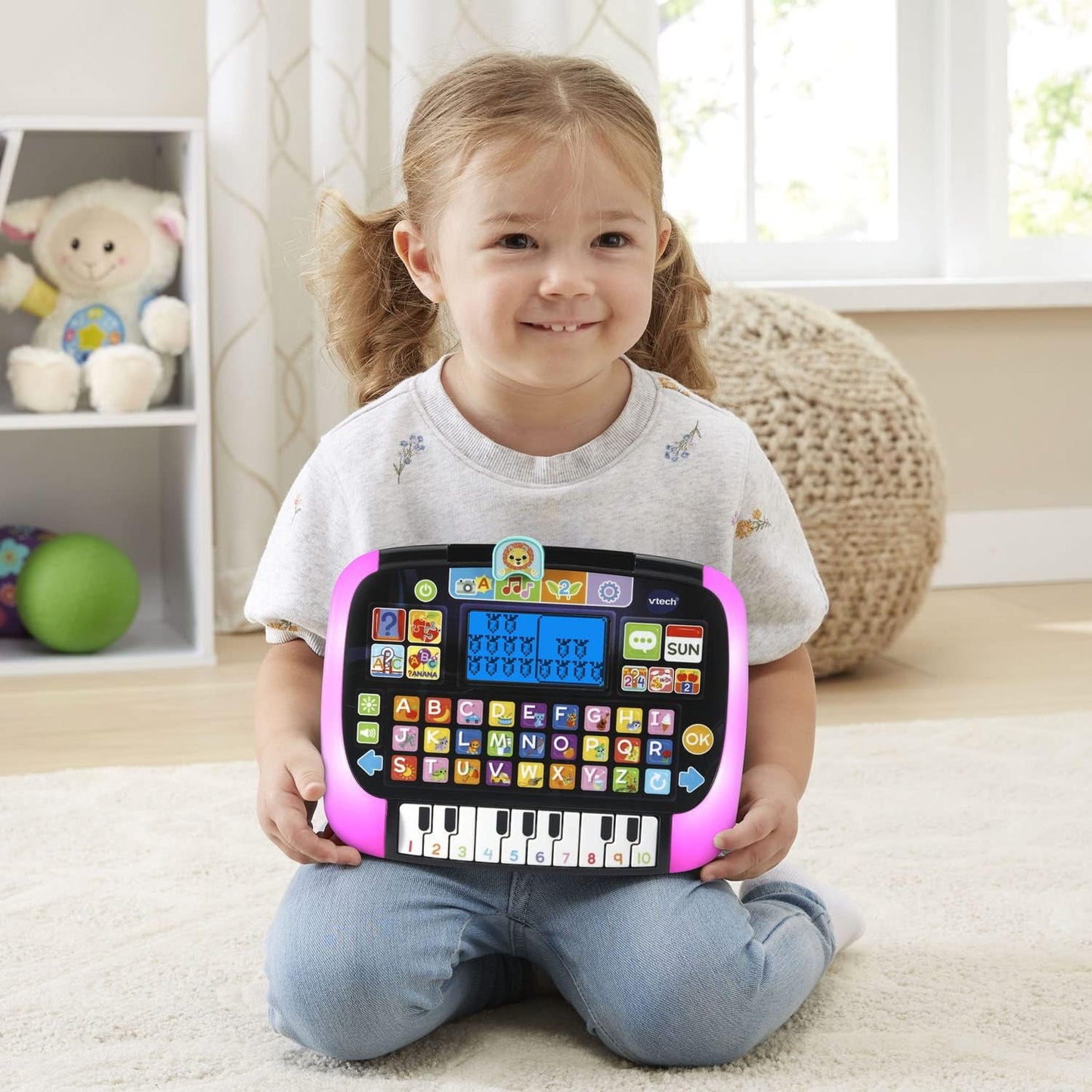 VTech Little Apps Light-Up Tablet | Interactive Educational Learning Tablet with Light-Up Screen, Piano Keys, ABC, Numbers, Music & Games for Kids