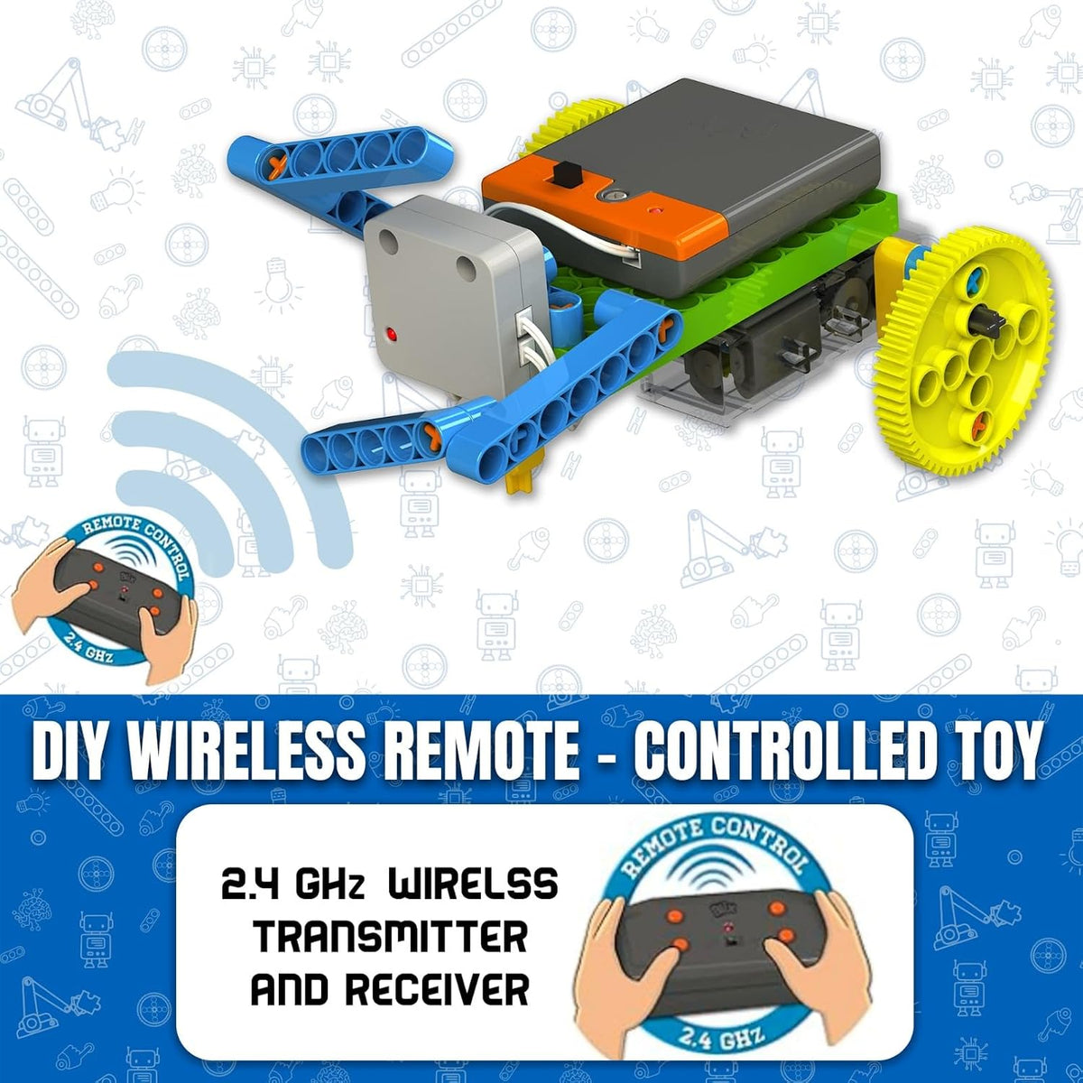 Blix RC Explorers 8-in-1 – DIY 2.4GHz Remote Control Robot Building Kit, Ages 8+
