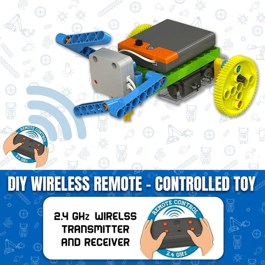 Blix RC Explorers 8-in-1 – DIY 2.4GHz Remote Control Robot Building Kit, Ages 8+