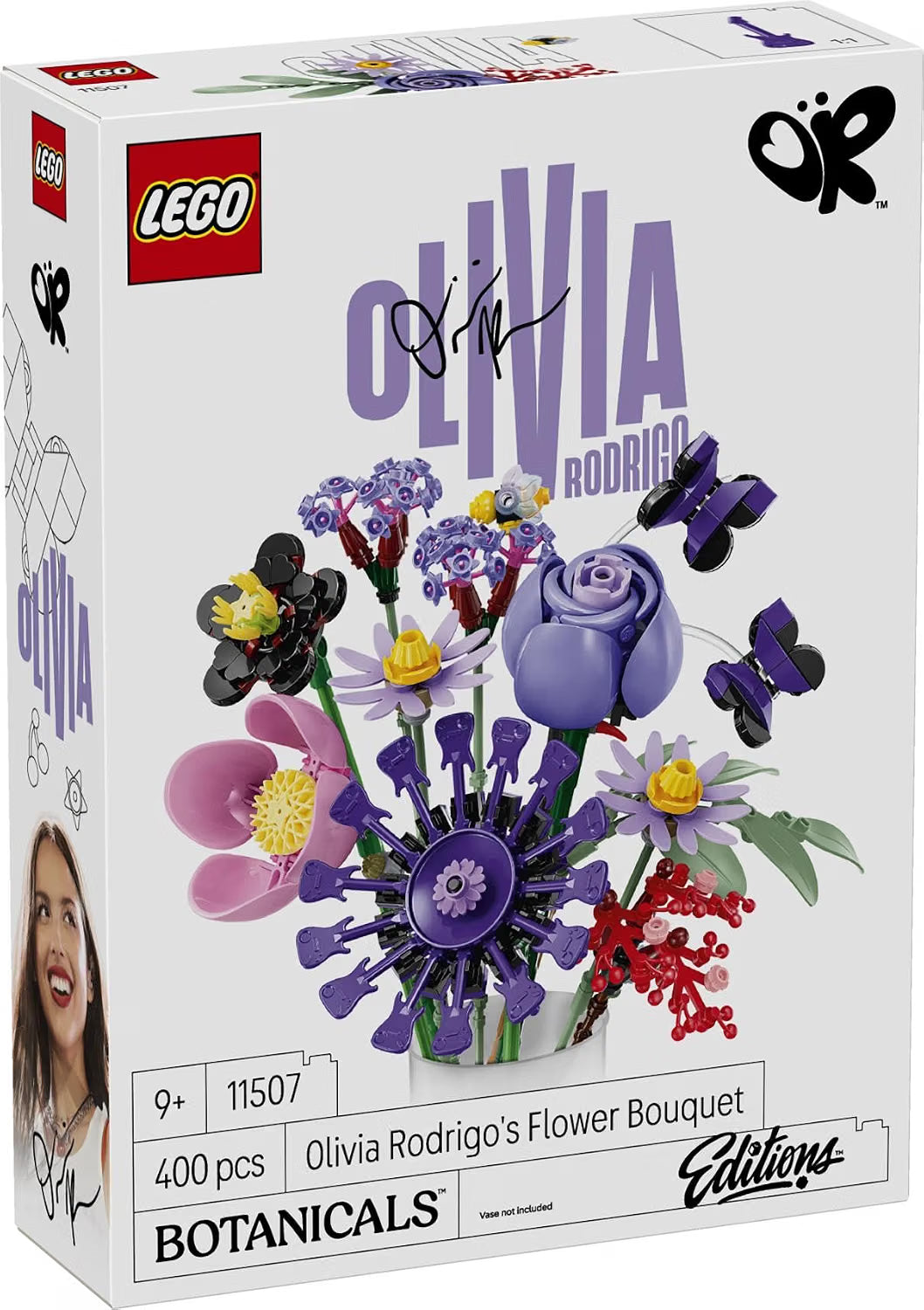 LEGO 11507 Botanicals Olivia Rodrigo’s Flower Bouquet – 11 Artificial Flowers, Music-Inspired Décor, 400 Pieces, Ages 9+