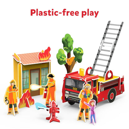 Skillmatics My World-Firefighters To The Rescue, Stem Building Playset & Learning Toy For Preschool Kids, Gifts For Ages 3 To 7, Multi color