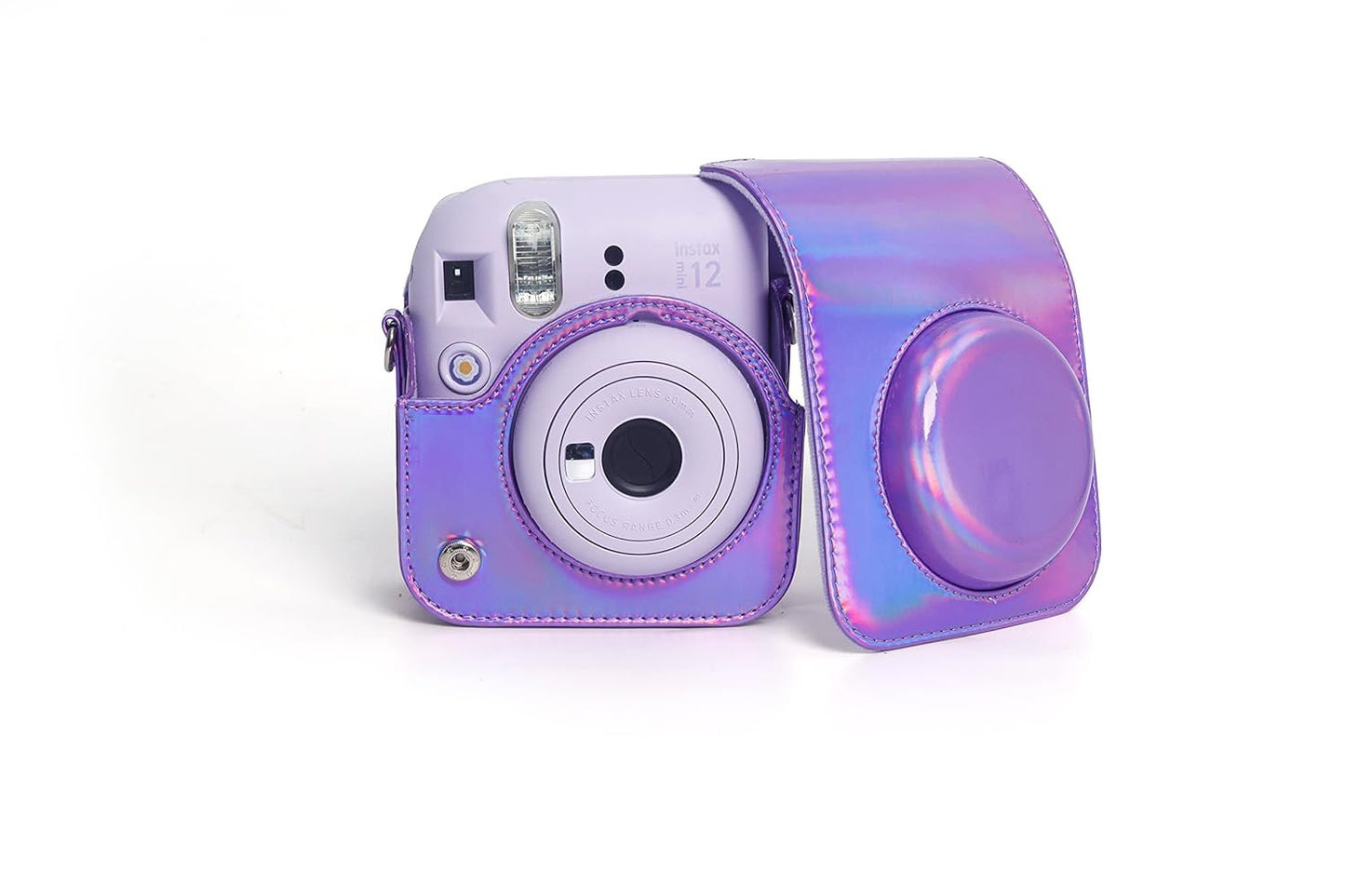 Fujifilm Instax Mini 12 Instant Camera + 10 Shots Films + 1x iRide Camera Case + 1x Photo Storage Box + Photo Hanging 1 Set + 1x Close up Selfie Lens- Lilac Purple