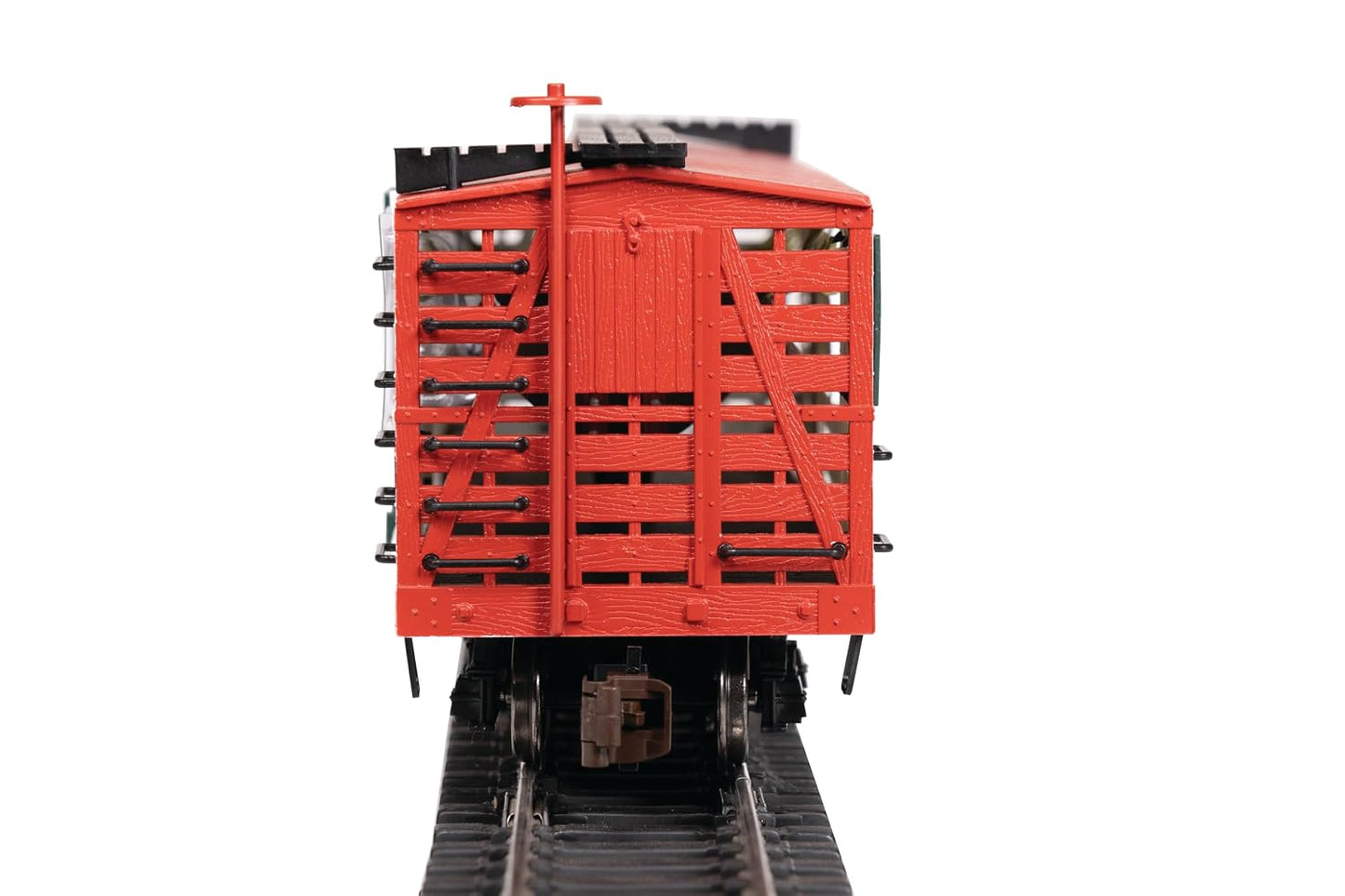 Bachmann NP&S Reindeer Transport Express Animated Stock Car | Large Scale G Gauge Christmas Rolling Stock