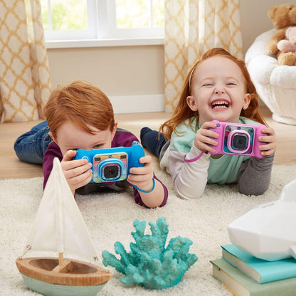VTech KidiZoom Camera Pix Plus, Pink | Kids Digital Camera with 4X Digital Zoom, Selfie Mode, HD Photos & Videos, Voice Recorder, Games & Expandable Memory