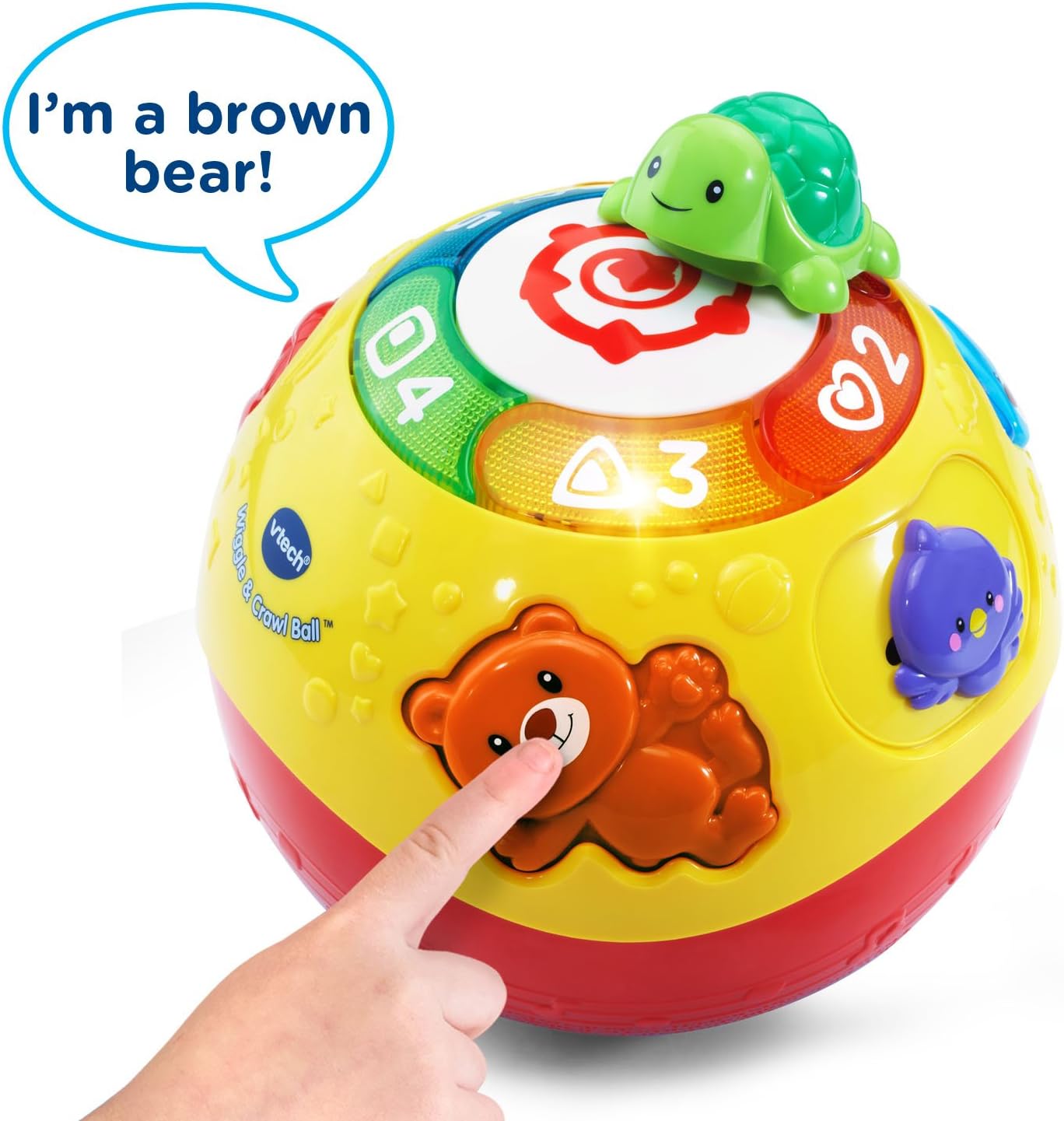 VTech Wiggle and Crawl Ball Interactive Musical Learning Toy for Babies & Toddlers | Multicolor