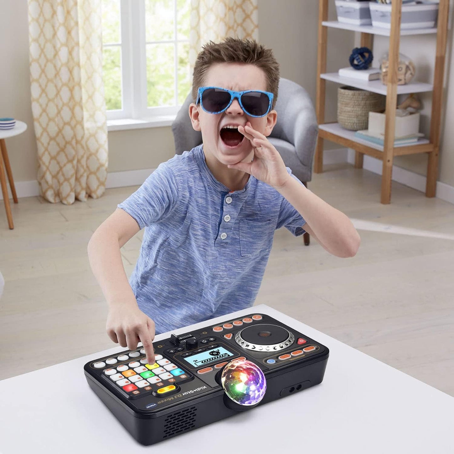 VTech Kidi Star DJ Mixer | Kids DJ Mixing Console with Bluetooth, DJ Turntable, Recording Studio, Sound Effects, Party Lights & Music Games | Interactive Music Toy