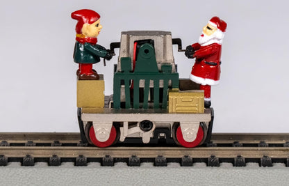 Bachmann HO Scale Christmas Operating Gandy Dancer Hand Car with Santa & Elf