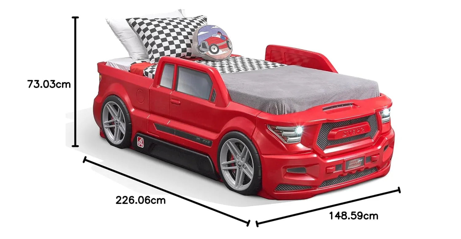 Step2 Turbocharged Twin Truck Bed – Kids’ Ride-On Playbed - Jaiman Toys