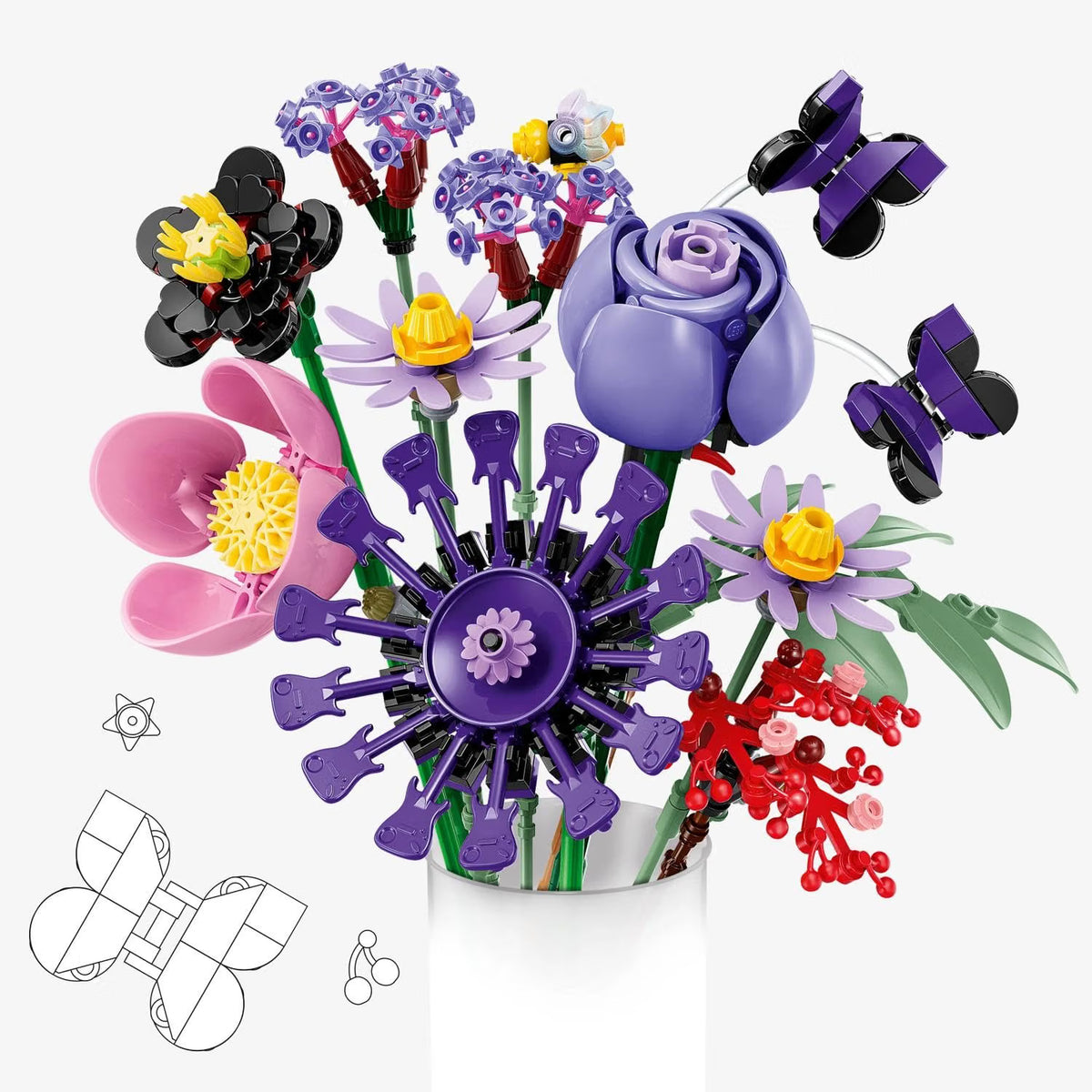 LEGO 11507 Botanicals Olivia Rodrigo’s Flower Bouquet – 11 Artificial Flowers, Music-Inspired Décor, 400 Pieces, Ages 9+