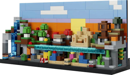 LEGO Minecraft 21589 Mini Biomes Toy - DIY Miniature Room Decor Kit - 3D Puzzle w/ 5 Microfigures - Gaming Gift for 12+ Year Old Boys, Girls & Teens