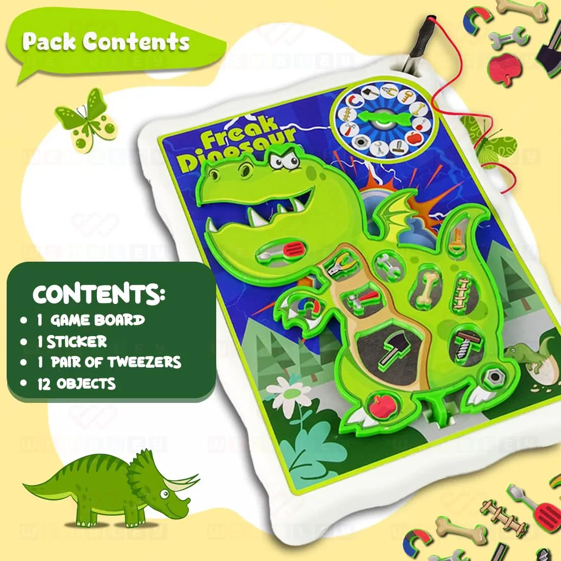 Freak Dinosaur Operation Board Game – Electronic Skill Toy for Kids Ages 4–12 - Jaiman Toys