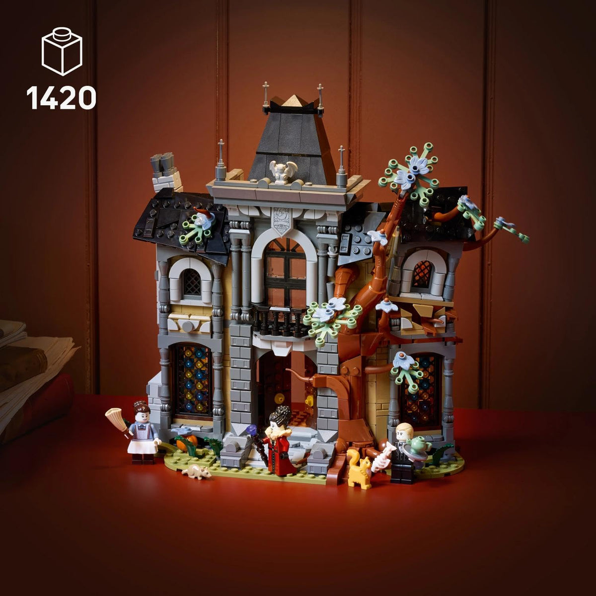 LEGO® Icons Mayor Manor 11383 – Eerie Mansion Decor | 1,420-Piece Model House Building Kit for Adults