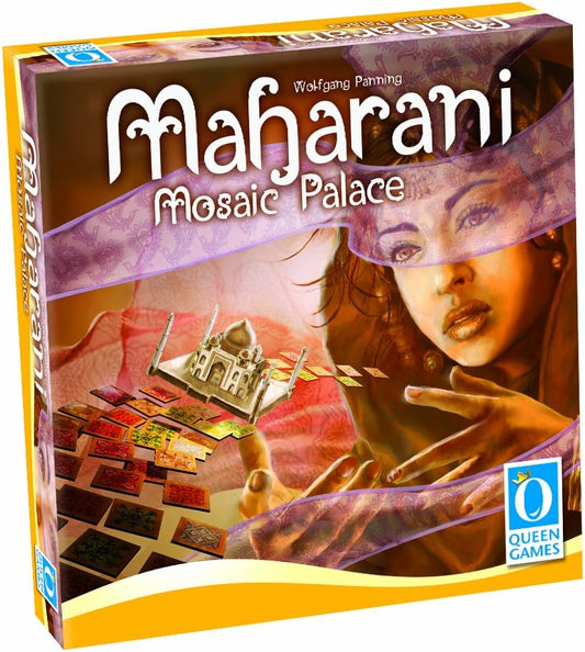 Queen Games Maharani Mosaic Board Game | Strategic Tile Placement & Pattern Building Game | Family Party Game for 2–4 Players | Ages 8+